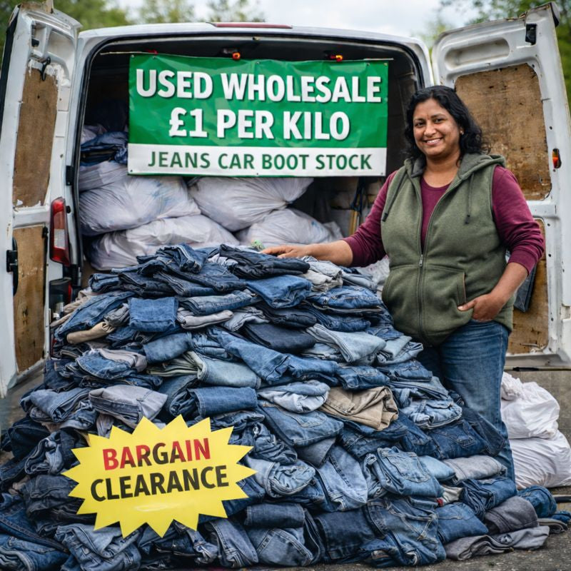 Used Adult Denim Jeans Wholesale, Car Boot Clearance Stock £1 Per Kilo