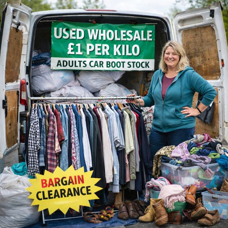 Used Adults Clothing Wholesale – Car Boot Clearance Stock, £1 Per Kilo