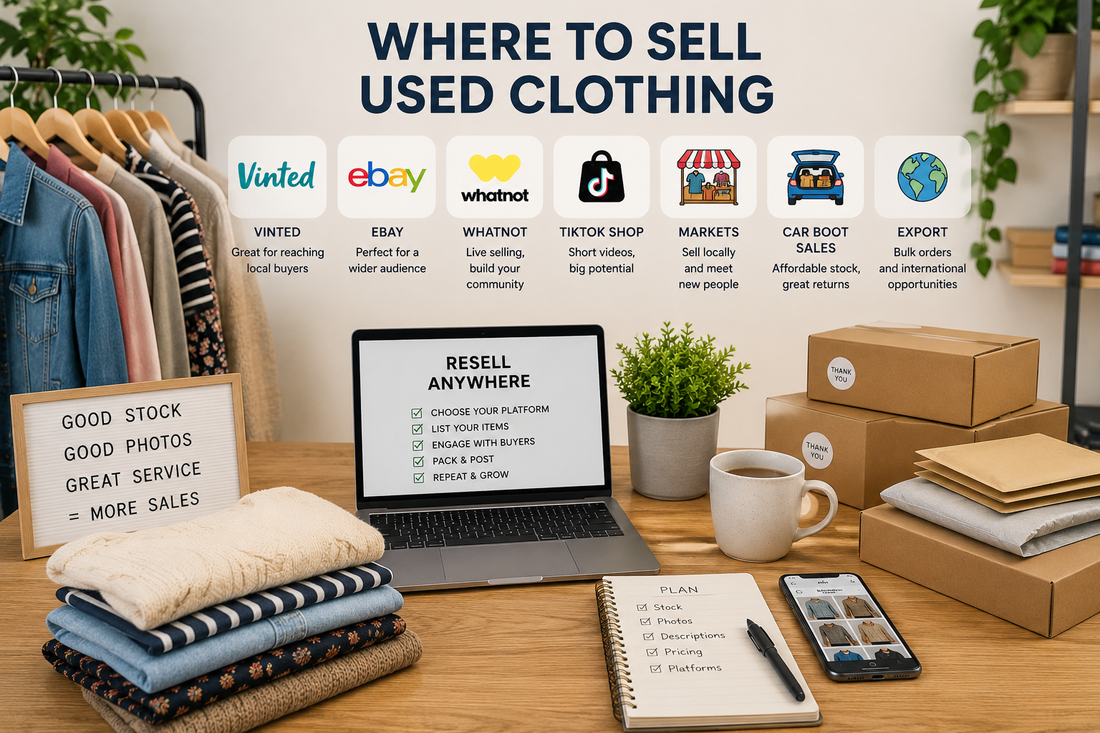 Where To Sell Used Clothing office set up