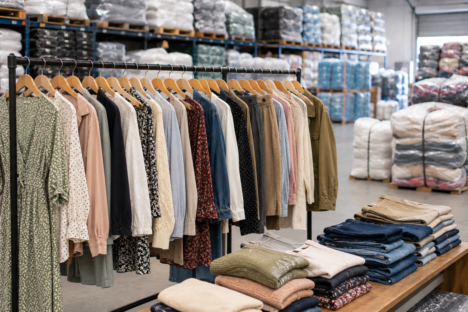 A grade clothing on display at reborn textiles