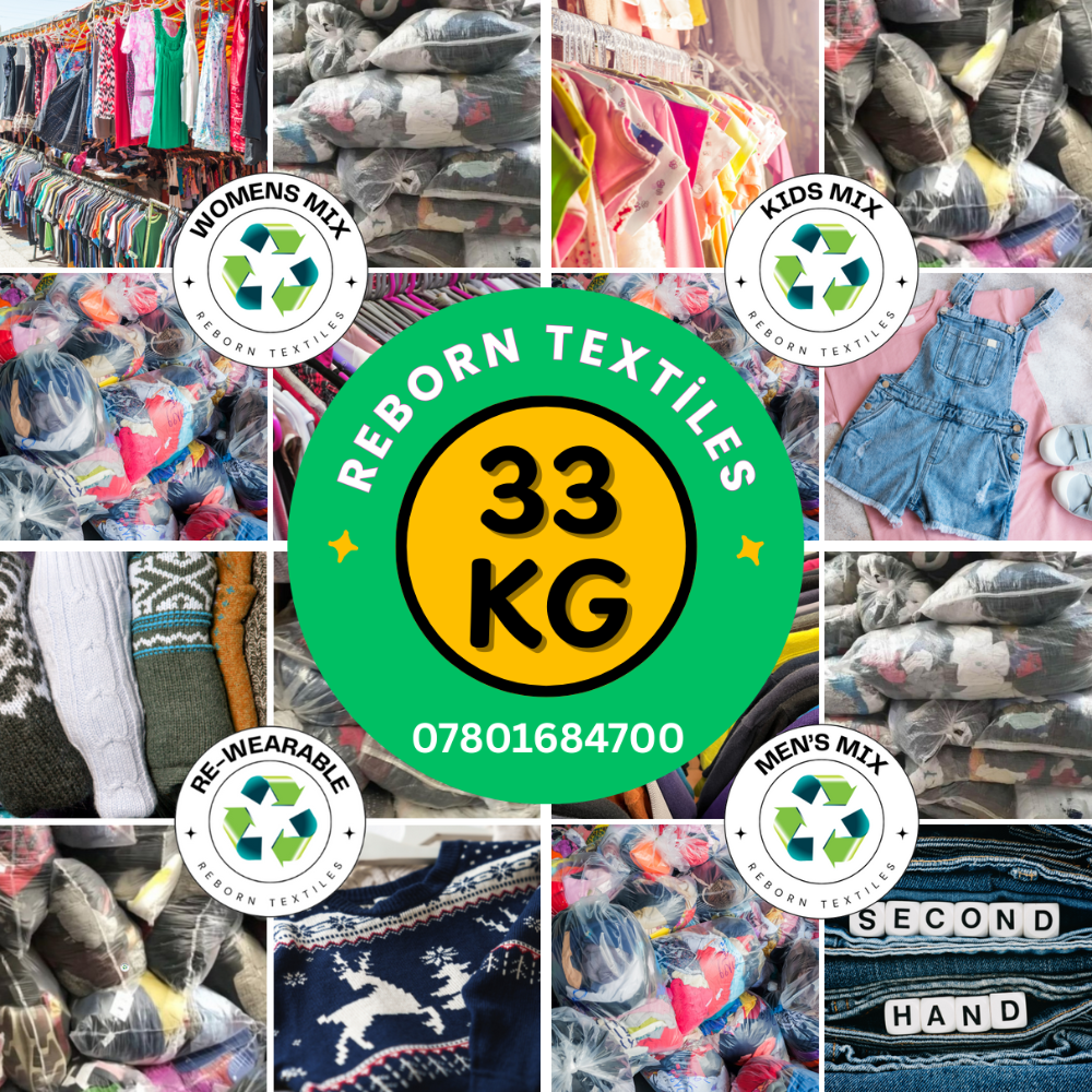 33Kg Wholesale Used Clothing Mega Starter Parcel for Resellers
