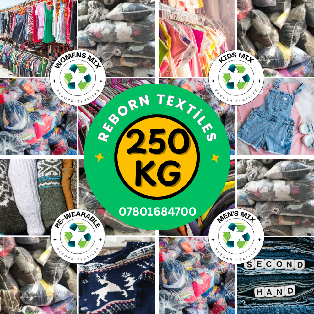 250Kg Wholesale Used Clothing Mega Starter Parcel for Resellers
