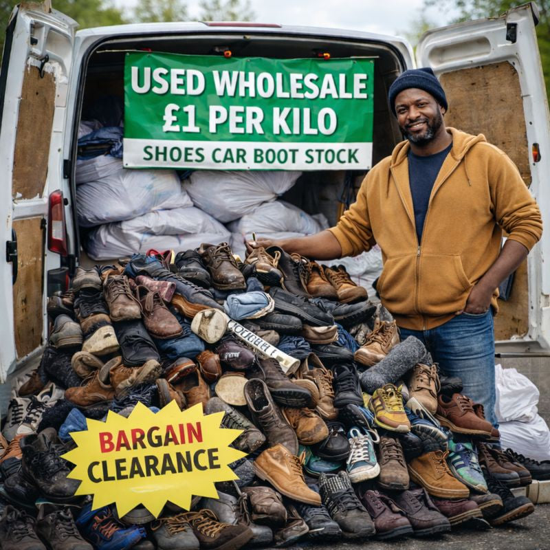 Used Shoes & Boots Wholesale, Car Boot Clearance Stock £1 Per Kilo