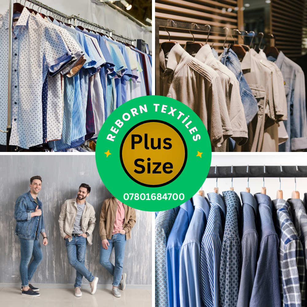 Buy Wholesale Used Clothing – Men’s Plus Size XL+ A‑Grade 10 kg Mix